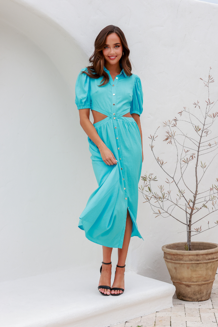 STARDUST DRESS - AQUA