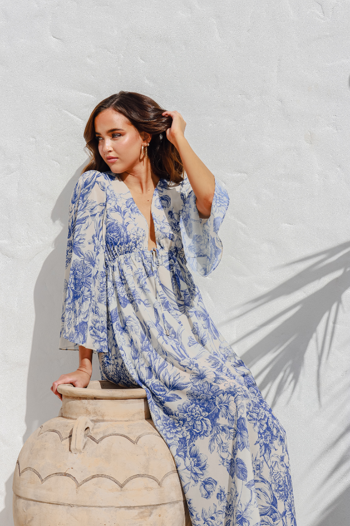 SECRET GARDEN DRESS - BLUE