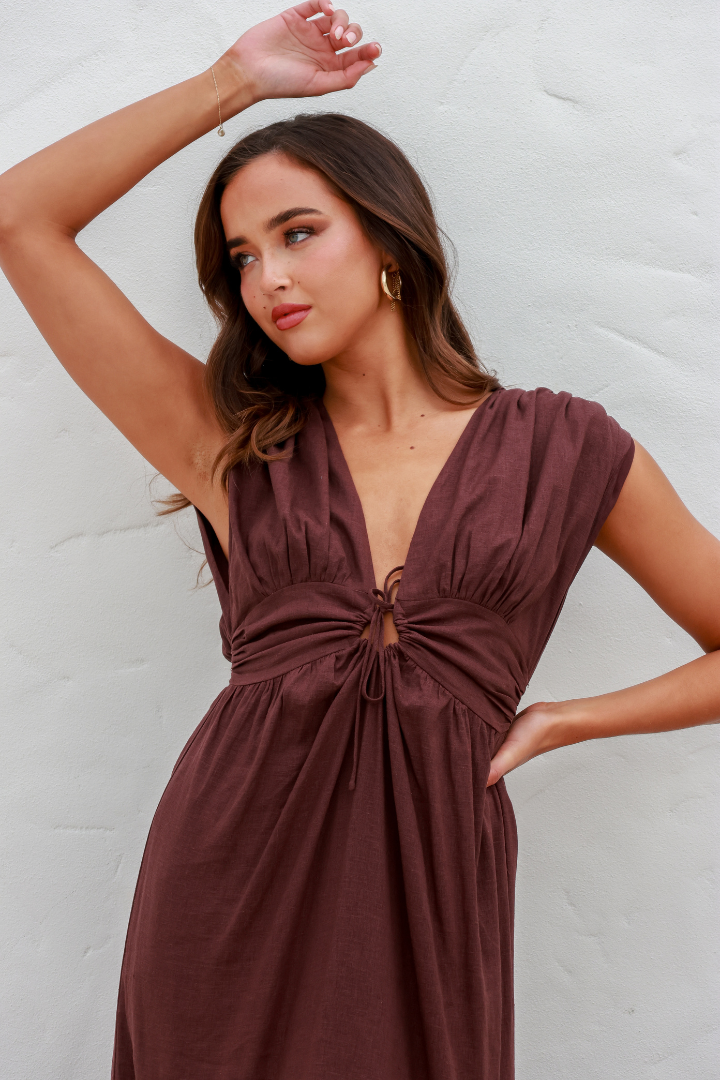 ALTITUDE DRESS - TOBACCO